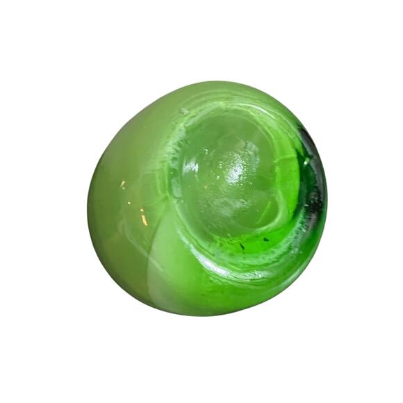 Murano Style Vintage Light Green Apple Glass Art - Picture 8 of 16